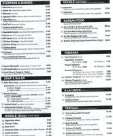 Yoko Sushi menu