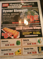 Ebisu In Richmond menu