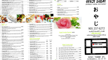 Oyaji Sushi à La Carte) menu