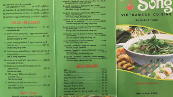 Pho Xuan Chi Vietnamese Restaurant menu