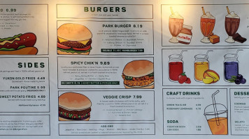 Burgers Park menu