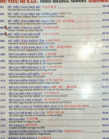 Pho Mi 99 menu