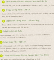 Basil Garden Pho menu