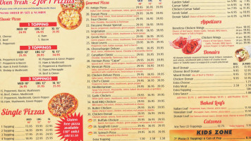 Firezone Pizza & Donair menu
