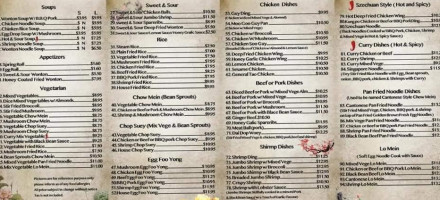 Great China House Restaurant menu