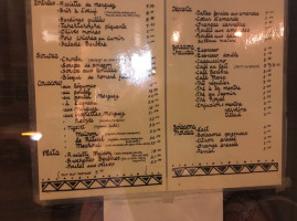 Restaurant Rites Berberes menu