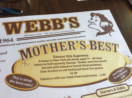 Mother Webb's Steakhouse menu