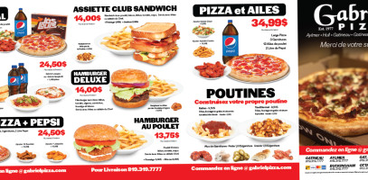 Gabriel Pizza menu