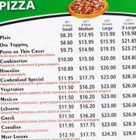 Cumberland Pizza menu