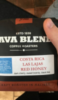 Java Blend Coffee Roasters menu