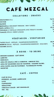 Cafe Mezcal menu