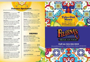 Feleena's menu