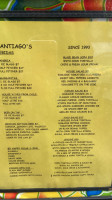 Santiago's Cafe menu