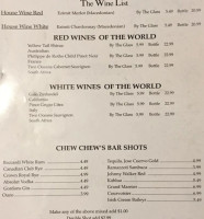 Chew Chew's Diner menu