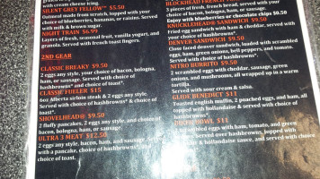 Kane's Harley Diner menu