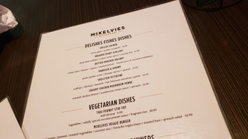 McKelvie's Delishes Fishes Dishes menu
