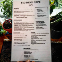 Big Bend Cafe menu