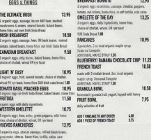 The George Street Diner menu