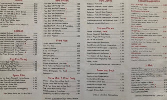 Joy Inn Restaurant & Tavern menu