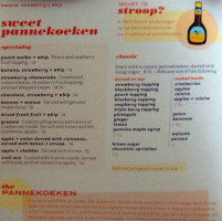 Dutch Pannekoek House menu