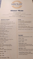 Greko's Restaurant & Steak House menu