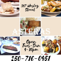 The Asteras menu