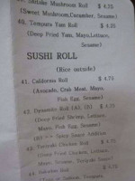 Umi Sushi menu