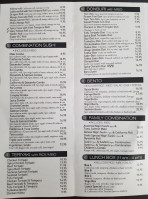 Ra Sushi menu