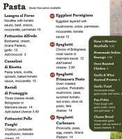 Pasquale's Italian Restaurant menu