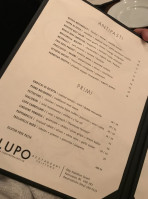 Lupo Restaurant & Vinoteca menu