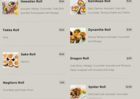 Kiko Sushi Bar menu