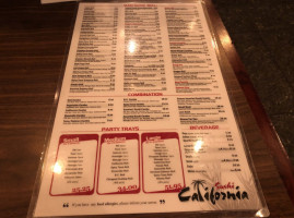 sushi California menu
