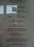 The Bedrock Bistro Inc menu