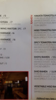 Koichi Ramen menu