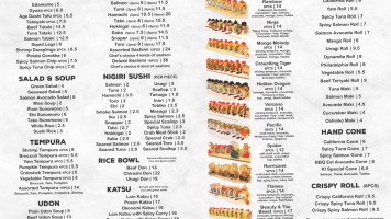 Ki Sushi menu
