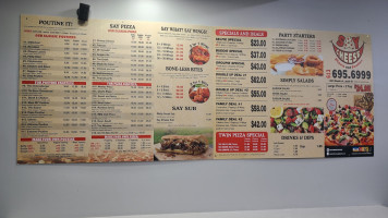 Say Cheese Pizza and Poutine menu