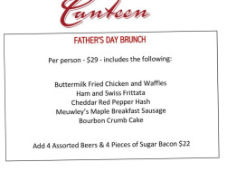 Canteen menu