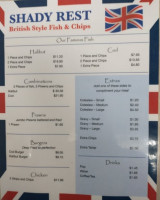 Shady Rest Fish & Chips menu