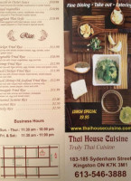 Thai House Cuisine menu
