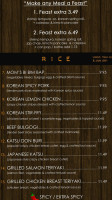 Yummy Korea menu