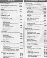 Scallions Bistro menu