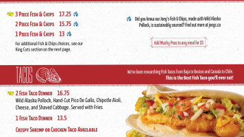 Joey's Seafood Restaurants menu