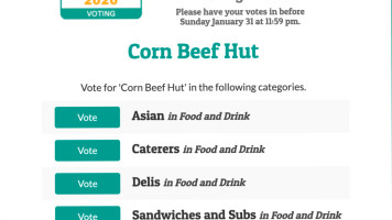 The Corned Beef Hut food