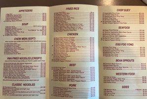 Sky Dragon Restaurant menu