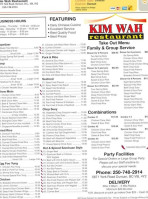 Kim Wah menu