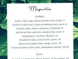 Magnolia menu