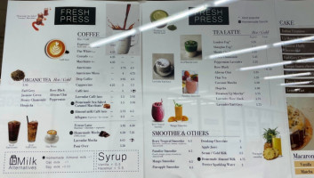 Fresh Press Coffee menu