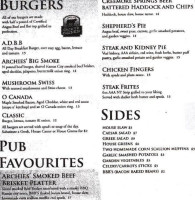 Archibald's Neighborhood Pub menu