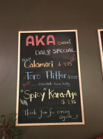 Aka Sushi In Surrey menu