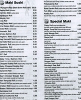 Sushi Uomo menu